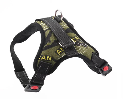 No Pull Dog Pet Harness Adjustable Control Vest Dogs Reflective Dark Green Camo