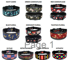 Heavy Duty Dog Collar 2" Width Reflective Dog Collar Adjustable Padded LARGE DOG