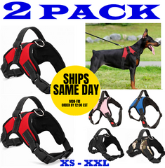 2-PACK Dog Pet Vest Harness Strap Adjustable Nylon Small Medium Large XL No Pull