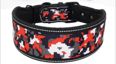 Heavy Duty Dog Collar 2" Width Reflective Dog Collar Adjustable Padded LARGE DOG