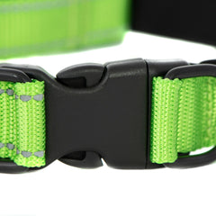 Reflective Nylon Dog Collar with Quick Release Buckle, 5 Colors, Adjustable M L