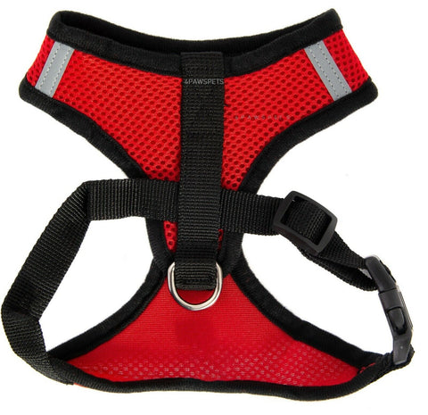 Soft Dog Pet Harness Breathable Comfortable Many Colors Puppy S M Black Red Blue