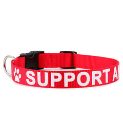 Emotional Support Animal ESA Collar Metal Ring Adjustable Red ESA ACCESS