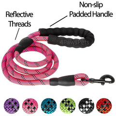 Large Heavy Duty Dog Leash Nylon Lead Rope Pad Handle Training Walking Harness