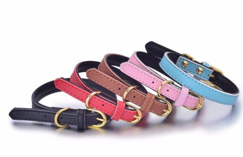 100% Genuine Leather Dog Pet Collar Soft Padded Comfortable Adjustable Quality