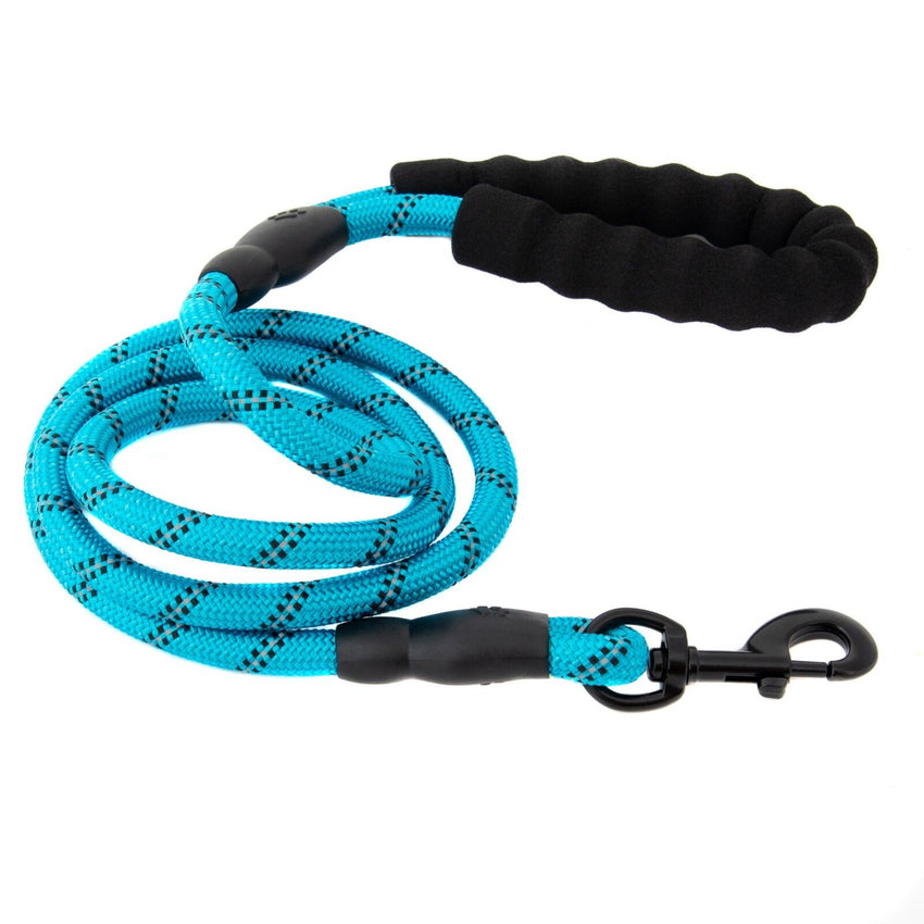 Large Heavy Duty Dog Leash Nylon Lead Rope Pad Handle Training Walking Harness