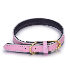 100% Genuine Leather Dog Pet Collar Soft Padded Comfortable Adjustable Quality