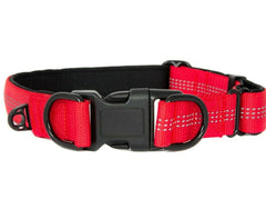 Reflective Nylon Dog Collar with Quick Release Buckle, 5 Colors, Adjustable M L