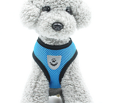 Blue Mesh Padded Soft Puppy Pet Dog Harness Breathable Comfortable S M L