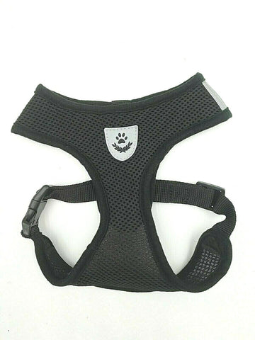 Black Mesh Padded Soft Puppy Pet Dog Harness Breathable Comfortable S M L