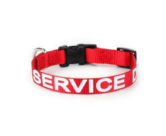 ALL ACCESS K-9 Service Dog Collar Canine Adjustable Red Reflective Buckle XS-XL