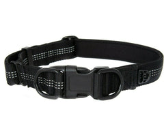 Reflective Nylon Dog Collar with Quick Release Buckle, 5 Colors, Adjustable M L