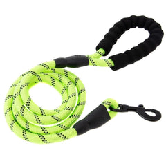 Large Heavy Duty Dog Leash Nylon Lead Rope Pad Handle Training Walking Harness