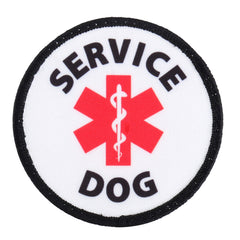 SERVICE DOG, EMOTIONAL SUPPORT ANIIMAL ESA E.S.A. PATCHES SMALL MEDIUM ROUND