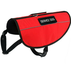 Service Dog Vest Harness Animal Light Weight Reflective Adjustable XXS - XL- RED