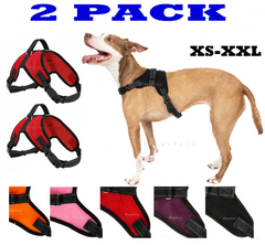 2 PACK Dog Pet Vest Harness Strap Adjustable Nylon Small Medium Large XL No Pull