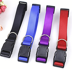 Nylon Dog Collar with Quick Release Buckle 8 Colors Adjustable XS S M L 8 COLORS