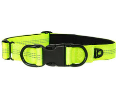 Reflective Nylon Dog Collar with Quick Release Buckle, 5 Colors, Adjustable M L