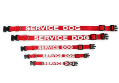 ALL ACCESS K-9 Service Dog Collar Canine Adjustable Red Reflective Buckle XS-XL