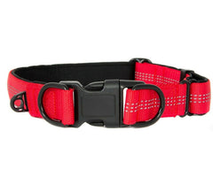 Reflective Nylon Dog Collar with Quick Release Buckle, 5 Colors, Adjustable M L