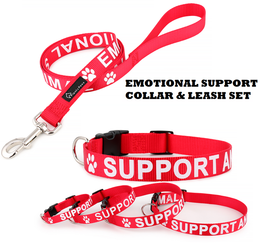 EMOTIONAL SUPPORT ESA ALL ACCESS Dog Pet Animal Dog Collar 2 SIZES LEASH XS-XL