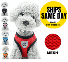 2-Pack Mesh Padded Soft Puppy Pet Dog Harness Breathable Comfortable  S M L