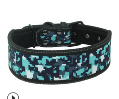 Heavy Duty Dog Collar 2" Width Reflective Dog Collar Adjustable Padded LARGE DOG