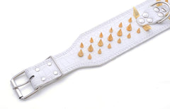 RAZOR SHARP Spiked Studded Rivet PU Leather Dog Pet Puppy Collar 2" Large XLARGE