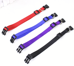 Nylon Dog Collar with Quick Release Buckle 8 Colors Adjustable XS S M L 8 COLORS