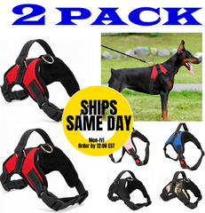 2-PACK Dog Pet Vest Harness Strap Adjustable Nylon Small Medium Large XL No Pull