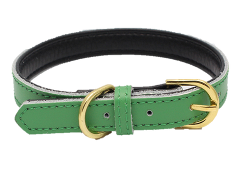 Genuine Soft Leather Dog Pet Collar Padded for Extra Comfort