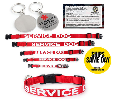 ALL ACCESS K-9 Service Dog - Emotional Support Animal Dog Collar and Tag XS L