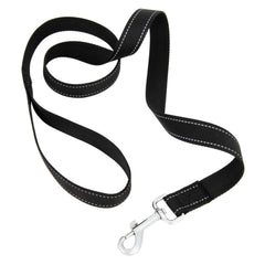 Black Dog Leash Long Obedience Recall Foot Feet Training Lead 4FT 48 INCH BASIC