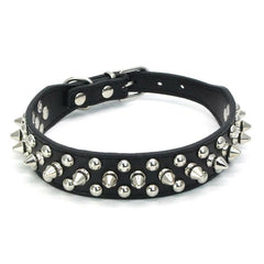 Small Dog Spiked Studded Rivets Dog Pet Faux PU Leather Collar Toy Small S XXS