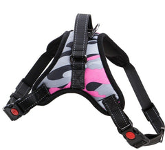 Pink No Pull Adjustable Dog Pet Vest Harness Quality Nylon or Leash BIG S M L XL