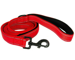 5FT DOUBLE HANDLE Rope Leash Lead Padded Handle Reflective East 2Clip To Harness