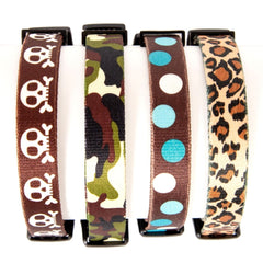 Adjustable Designer Nylon Dog Pet Collars Patterns Colors Durable Woven Soft