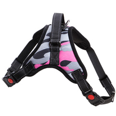 PINK CAMO No Pull Adjustable Dog Pet Vest Harness Quality Nylon BIG EXTRA XXL