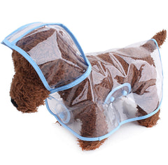 Dog Transparent Raincoat Jacket with Hoodie